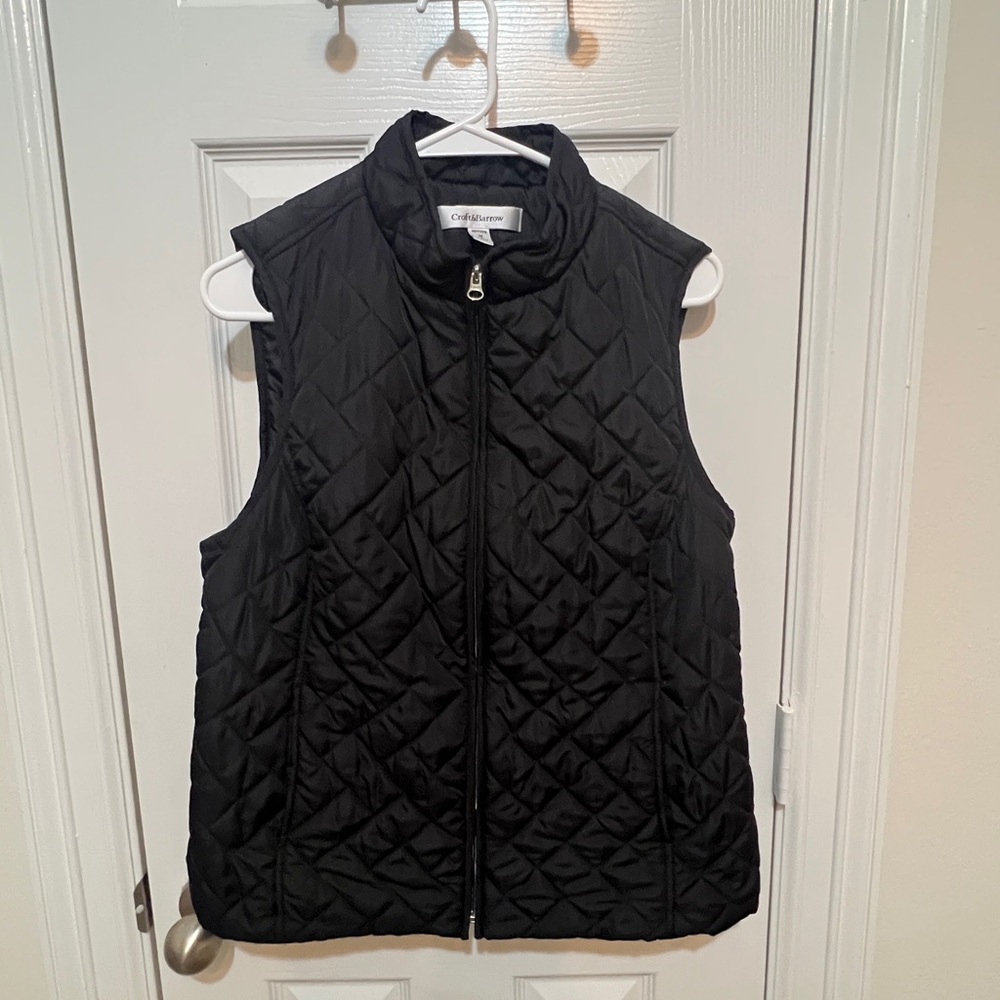 Croft & Barrow Women's Black Quilted Vest